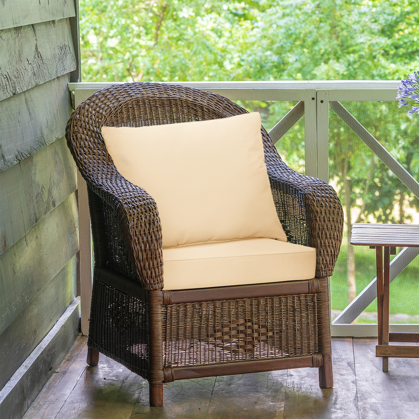 Costway Set di 2 cuscini rimovibili per mobili da patio, Cuscino per schienale per divano soggiorno giardino Beige