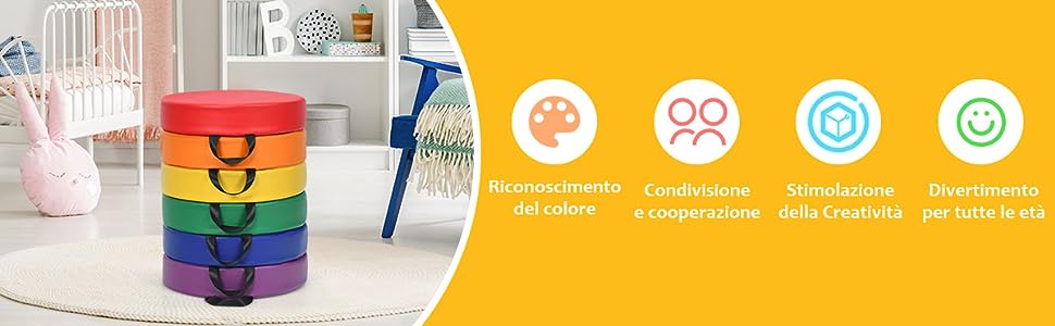 Costzon Cuscino da pavimento per bambini, spessore 38,1 cm