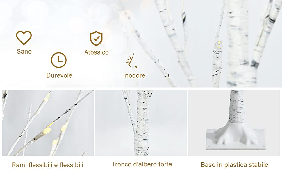 Albero Di Pasqua Illuminato A LED Con Uova Color Pastello, Effetto Betulla, Alimentato A Batteria, Decorazione Da Tavolo Per Casa
