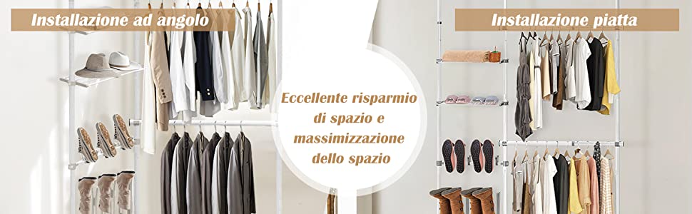 Cocoarm Appendiabiti Telescopico Barre Appendiabiti Regolabile...Cocoarm Appendiabiti Telescopico Sistema Telescopico Per...Cocoarm Appendiabiti Telescopico telescopico per Guardaroba con 3...Cocoarm Appendiabiti 2 Aste 2 Barre Appendiabiti Telescopi