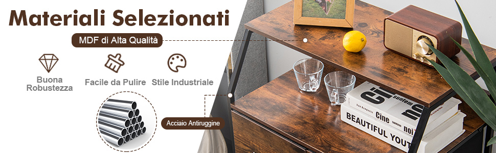 Cassettiera 5 Cassetti Mobiletto Armadietto Tessuto Marrone Chiaro Marrone Scuro 59500605