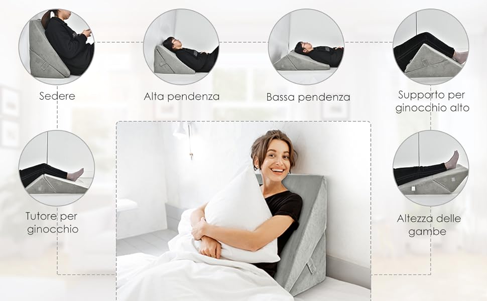 Cuscino Ergonomico in Memory Foam Alto 11 cm Made in Italy