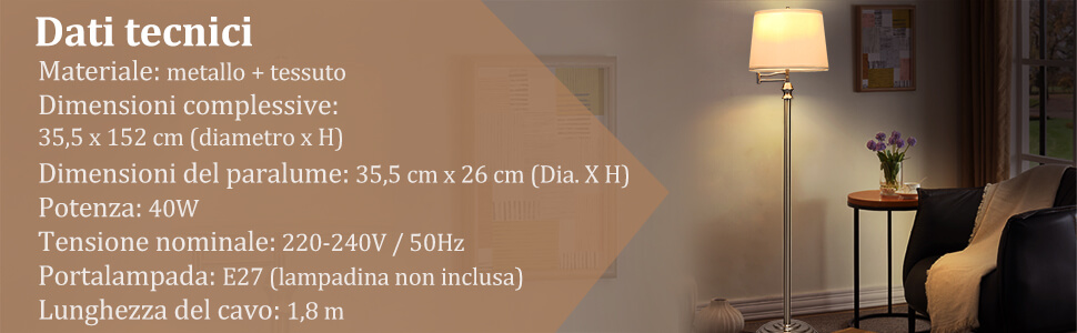 Led Mall Home Paralume in Tessuto per Lampade da Tavolo | Paralume Conico per Lampade e Abat Jour da Soggiorno e Camera | Made in Italy, Diametro 25