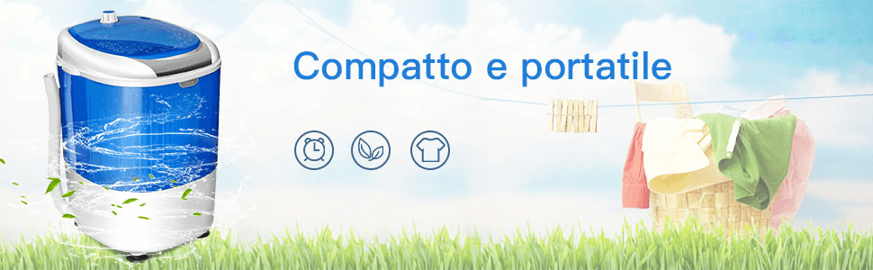 TEMU-SC 12L Lavatrice portatile, Mini lavatrice portatile, Lavatrice da