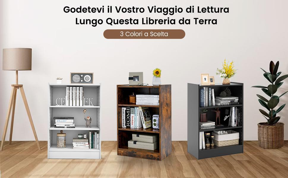 Libreria industrial in legno e metallo 5 ripiani in totale arredamento - Colly Shop