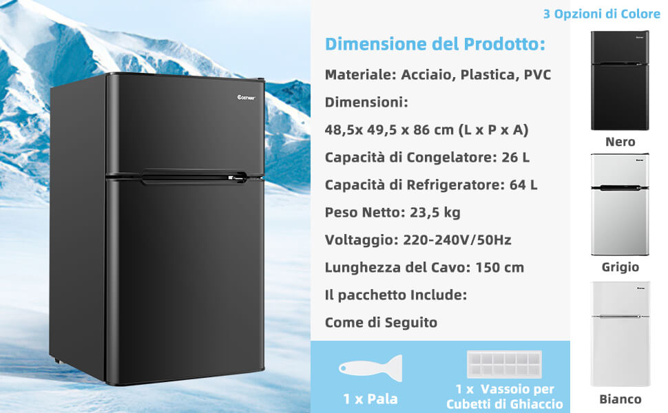 Whynter Frigorifero Per Bevande 90 Lattine BR-091WS In Acciaio Inox - Vetro Temperato, Compressore, Luce LED E Serratura