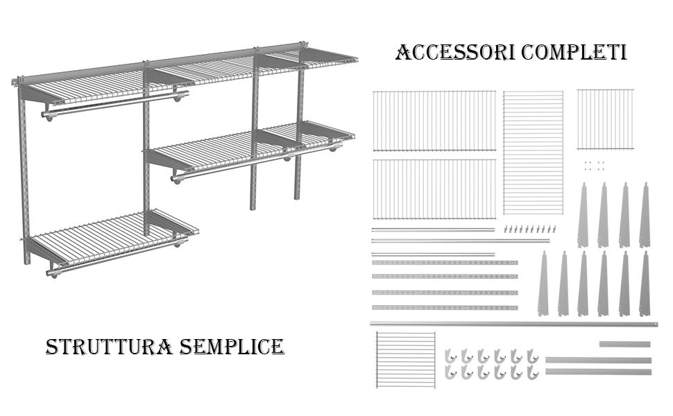 Beimus Gancio di ricambio in lega di alluminio per asta appendiabiti per casa e dormitorio