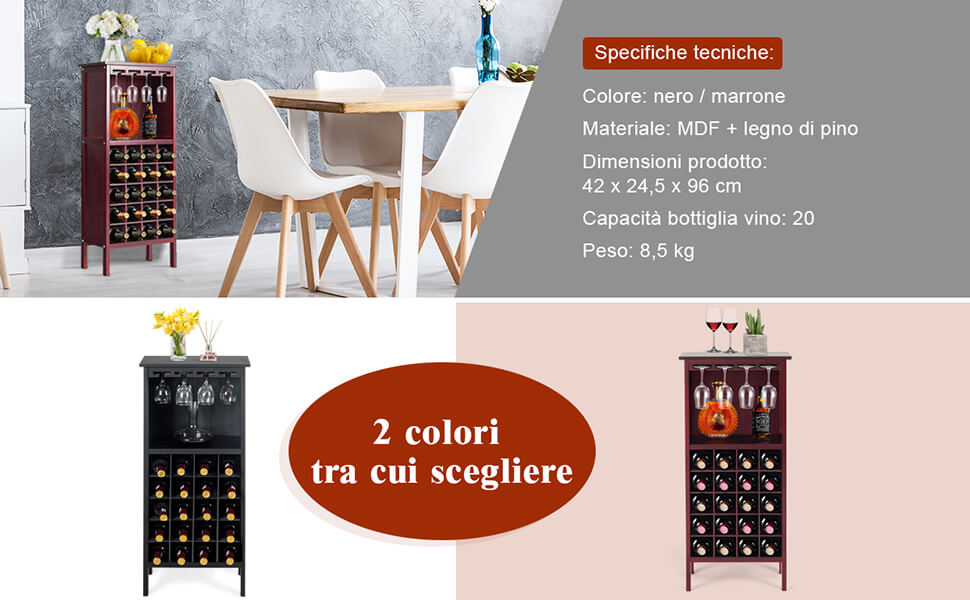 Portabottiglie da 5 galloni, organizer impilabile e resistente