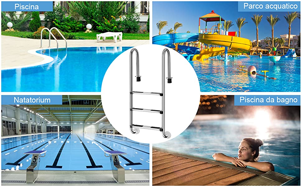 Ringhiera Per Scale Acciaio Inossidabile Spazzolato Corrimano Scala 80cm 5 Traverse 86138174