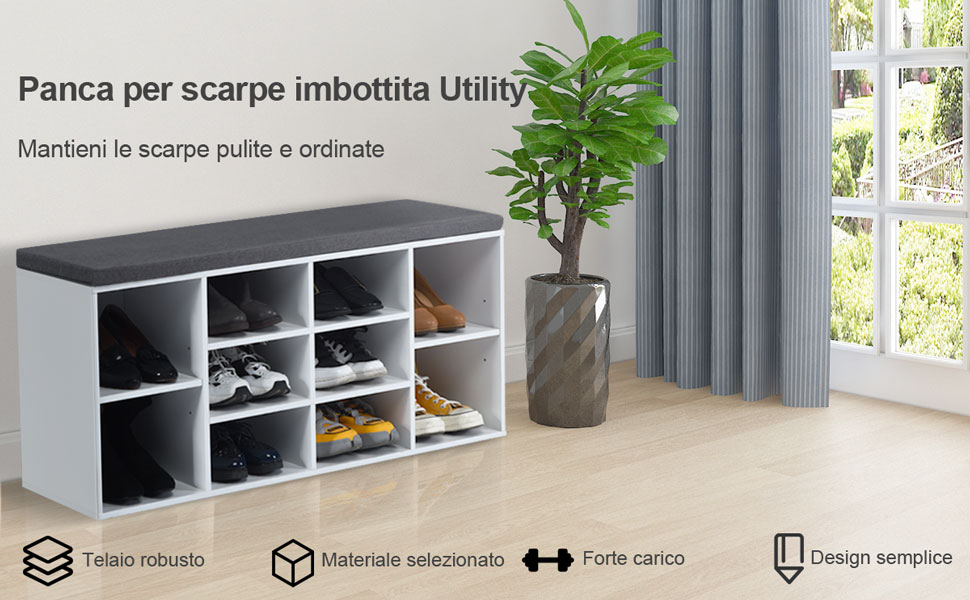 Scarpiera In Bambù 3 Ripiani Ousuga: Compatta, Ecologica, Multiuso (46x50x25 Cm) Per Ingresso E Corridoio