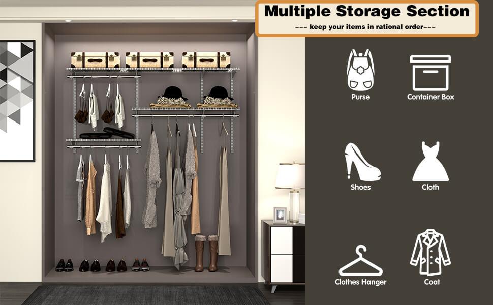 Kit Supporti per Mensole e Appendiabiti in Legno e Alluminio Emuca Zero Nero
