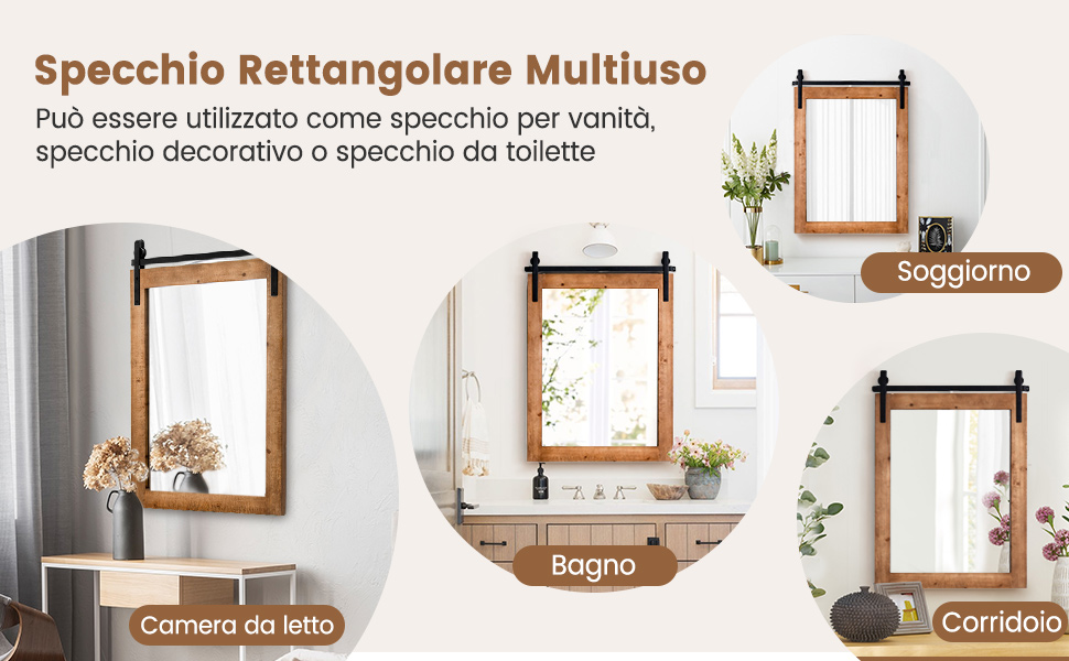 Specchio da bagno da parete Hollywood da trucco con luci singola LED