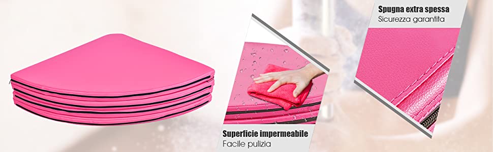 Tappetino da Pole Dance Tappetino Circolare per Pole Dance Spessore 3/5 Cm - Tappetini per Esercizi di Sicurezza/ Tappetino di Protezione Fitness per Palo, Tappetino Yoga Pieghevole e Impermeabile(Gre