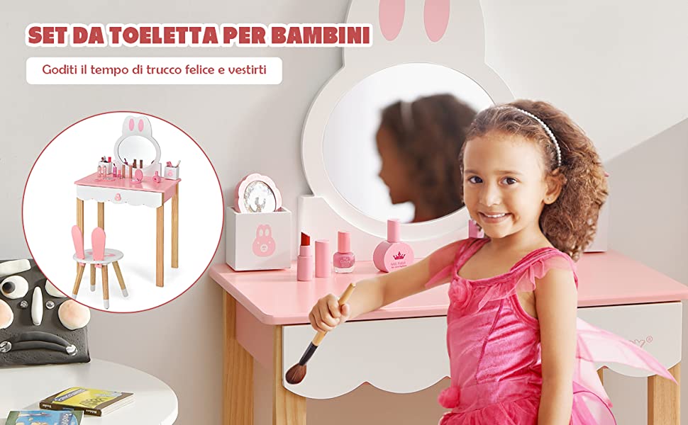 Specchio Per Trucco Da Viaggio Pieghevole | 19,8x14 Cm, Regolabile 45°, HD, Rosa, Compatto - 4