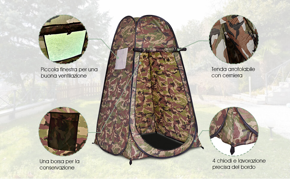 Acquista Tenda per doccia esterna per la privacy Spogliatoio portatile Tenda  per spogliatoio Riparo per campeggio Escursionismo Spiaggia