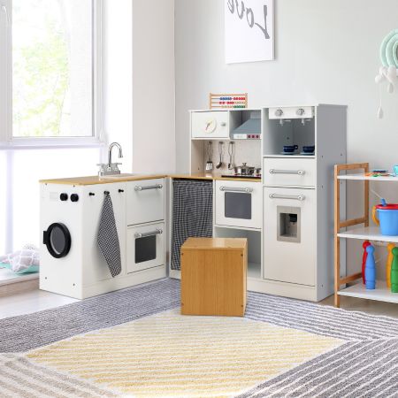 Cucina giocattolo per bambini con lavandino fornelli, Cucina finta giocattolo con suoni e luci realistici