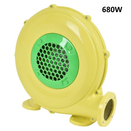 Costway Ventilatore centrifugo radiale in plastica per castello gonfiabile Mini ventilatore multiuso 680W Giallo