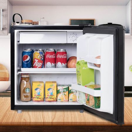 46L Mini frigorifero a 2 ripiani con termostato regolabile per casa o dormitorio 46x44x49cm Nero