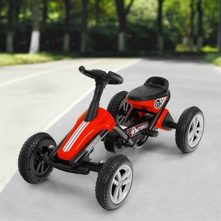 Go Kart a pedali con sistema di trazione posteriore ruote con strisce antiscivolo, Auto a pedali per ragazzi