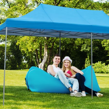 3x6m Tenda pop-up per feste o campeggio, Baldacchino istantaneo commerciale con piolo per tenda, Gazebo portatile per carichi pesanti Blu