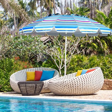 ombrellone da spiaggia con protezione solare UPF50+ parasole