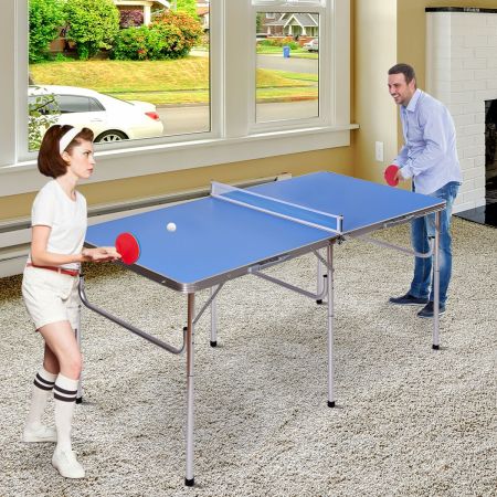 Costway Tavolo da Ping Pong professionale pieghevole con 2 racchette e 2 palline da esterno/interno