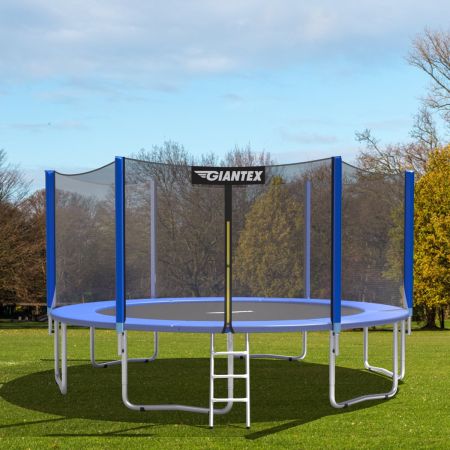 Bordo copri-molle per trampolino 244cm, Copri-molle sostitutivo ampio 30,5 cm con struttura sicura, Blu