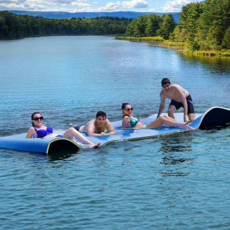 Tappetino galleggiante acquatico resistente a strappi, Tappetino galleggiante con dispositivo di ormeggio