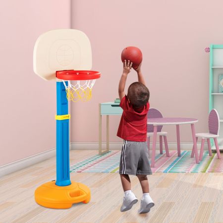 Costway Supporto per canestro da basket per bambini, Canestro regolabile da basket, 43x43x120-160cm