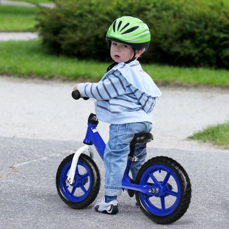 Bicicletta senza pedali, Bicicletta con sellino regolabile e ruote in schiuma EVA, Blu