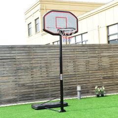 Costway Canestro da basket con ruote portatile e regolabile in altezza da 200 a 305 cm