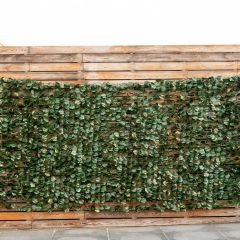 Costway Siepe artificiale in arte topiaria, Siepe con foglie di edera per interno ed esterno, 150 x 300 cm
