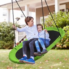 COSTWAY Altalena a Nido da 102 cm per Bambini, Altalena Rotonda con