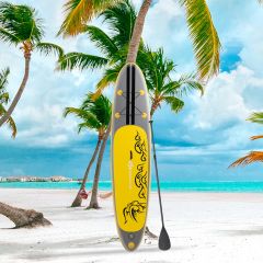 Costway Tavola da surf gonfiabile con pagaia regolabile, Stand up paddle SUP board con kit da riparazione 335x75x15cm