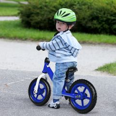 Costway Bicicletta senza pedali, Bicicletta con sellino regolabile e ruote in schiuma EVA, Blu