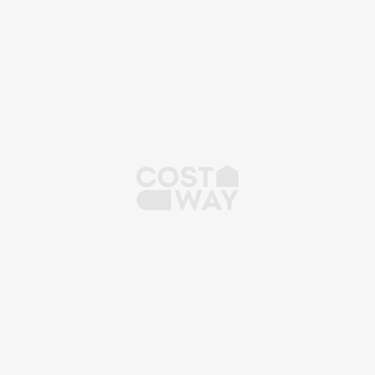 Costway Armadio portagioie con specchio luci a LED a 3 colori, Organizzatore di gioielli indipendente in legno Bianco