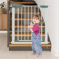 Cancelletto di sicurezza per bambini con chiusura automatica, Cancelletto largo 76-82,5 cm per scale porte