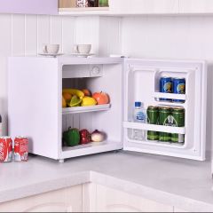 Costway 48L Mini frigorifero a 2 ripiani con termostato regolabile per casa o dormitorio 46x44x49cm Bianco