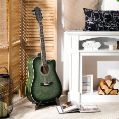 Costway Set chitarra grande 104 cm con borsa di trasporto, Chitarra di legno a 6 corde per principianti e adulti Verde