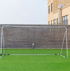 Costway Porta da calcio con borsa di trasporto, Rete da calcio per partite e allenamenti, 365x153x183cm