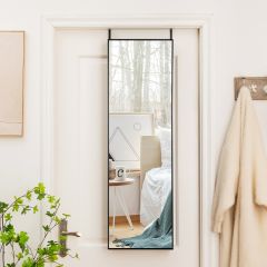 Specchio sopra la porta con cornice in alluminio vetro infrangibile, Specchio da appendere o da parete