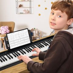 Costway Tastiera elettronica con 88 tasti borsa per la conservazione pedale di risonanza, Pianoforte digitale portatile