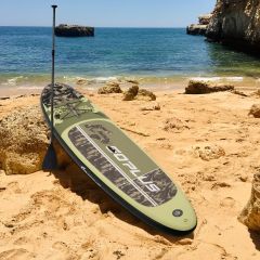 Costway Tavola da surf gonfiabile 335x76x15cm, Stand up paddle sup board gonfiabile Verde