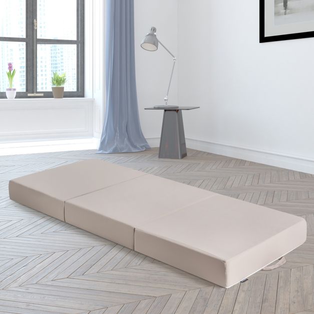Materasso (it:Materasso pieghevole in memory foam pieghevole a tre pieghe con rivestimento in tessuto traspirante e lavabile, materasso da pavimento pieghevole, letto per gli ospiti per campeggio su
