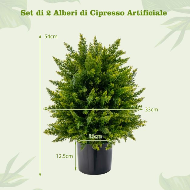 Confezione da due alberi di cedro artificiale da 1,2 m, arborvitae, arborvitae da esterni, 122 cm, resistenti ai raggi UV, anti-addizione, durevoli, sempreverdi per interni, portici anteriori