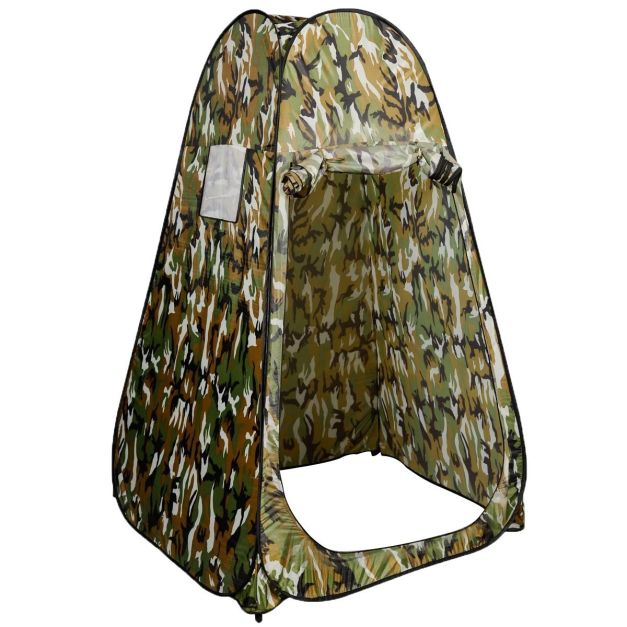 WildSky Tenda Pop-up 4-in-1: Doccia, WC, Spogliatoio E Parasole | Verde