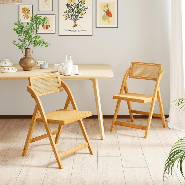 Set 2 Sedie Sala Da Pranzo, Sedie Da Cucina Moderno Con Schienale Ergonomico In Rattan E Gambe In Metallo 57 X 53 X 78cm Capacita Di Carico 150 Kg Per Soggiorno Ristorante E Caffe Grigio
