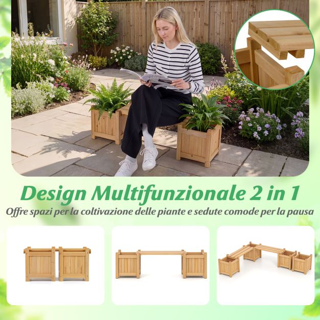 NatraHedge Hampton Jardinière classique en bois pour intérieur et