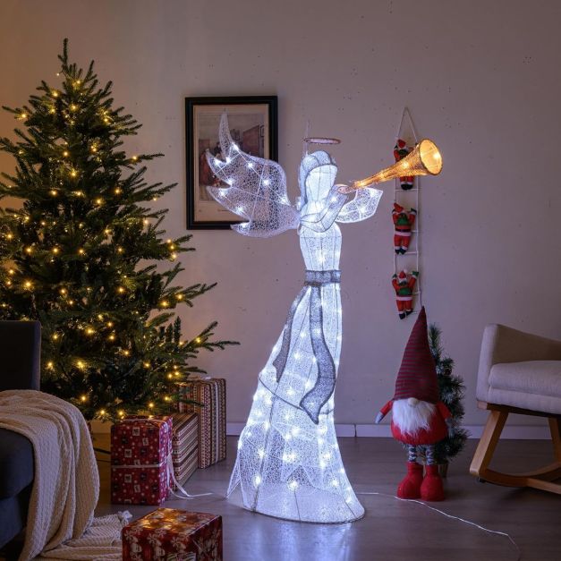 Luci Decorative Natalizie A Batteria – 3 Metri, 20 LED A Forma Di Fiocchi Di Neve E Pigne - 6