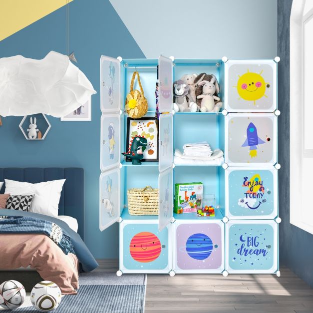 Appendiabiti Montessori con ripiano MAXI: organizer per guardaroba per bambini - Italia